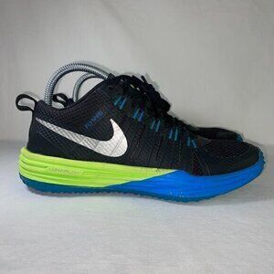 NIKE LUNAR TR1 TRAINER 1 Flywire Black Blue VOLT MENS SHOES SIZE 7